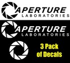 Aperture Laboratories - 3 PACK Portal Game Vinyl Decal Car Truck Tablet Notebook
