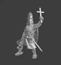 Northern Crusades Miniatures Medieval Crusader Warrior Bishop on Foot 3D 28mm +