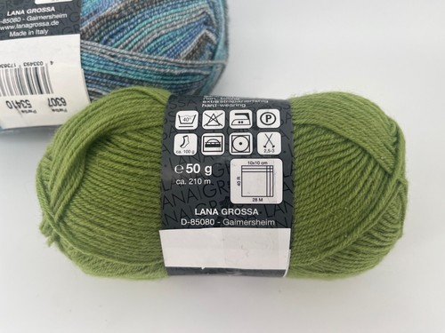 Lot of 3 Lana Grossa Meilenweit Light Fingering Yarn | Wool/Nylon Blend - Picture 5 of 5