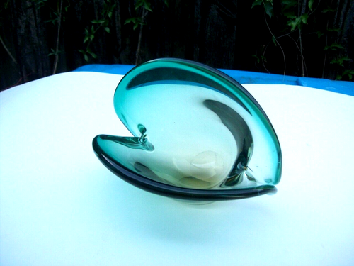 MURANO Art Glass CLAM Shaped Bowl/Vase circ 50s - 60s - Picture 2 of 4
