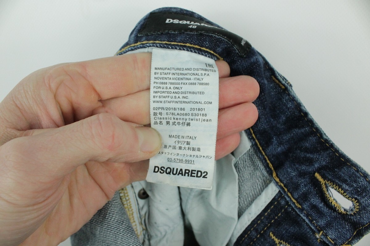 Dsquared2 Classic Kenny Twist Slim Fit Distressed Denim Dsquared2 Classic Kenny Twist Slim Fit Distressed Denim