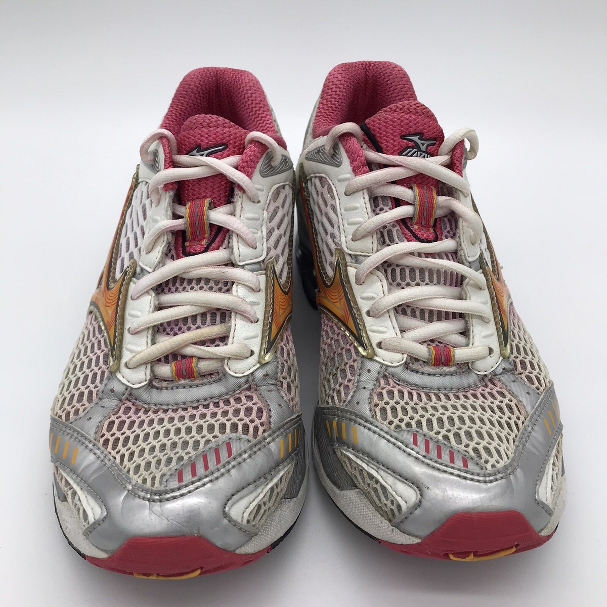 Mizuno Wave Creation 9 Women s Running Shoes White Pink Orange Size 7.5