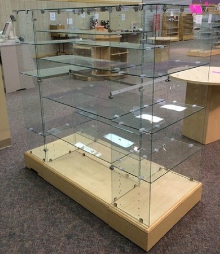GLASS FIXTURE BOTTOM SUPPORT BRACKET FOR 3/6" & 1/4" THICK GLASS. PACK OF 10 - Picture 3 of 6