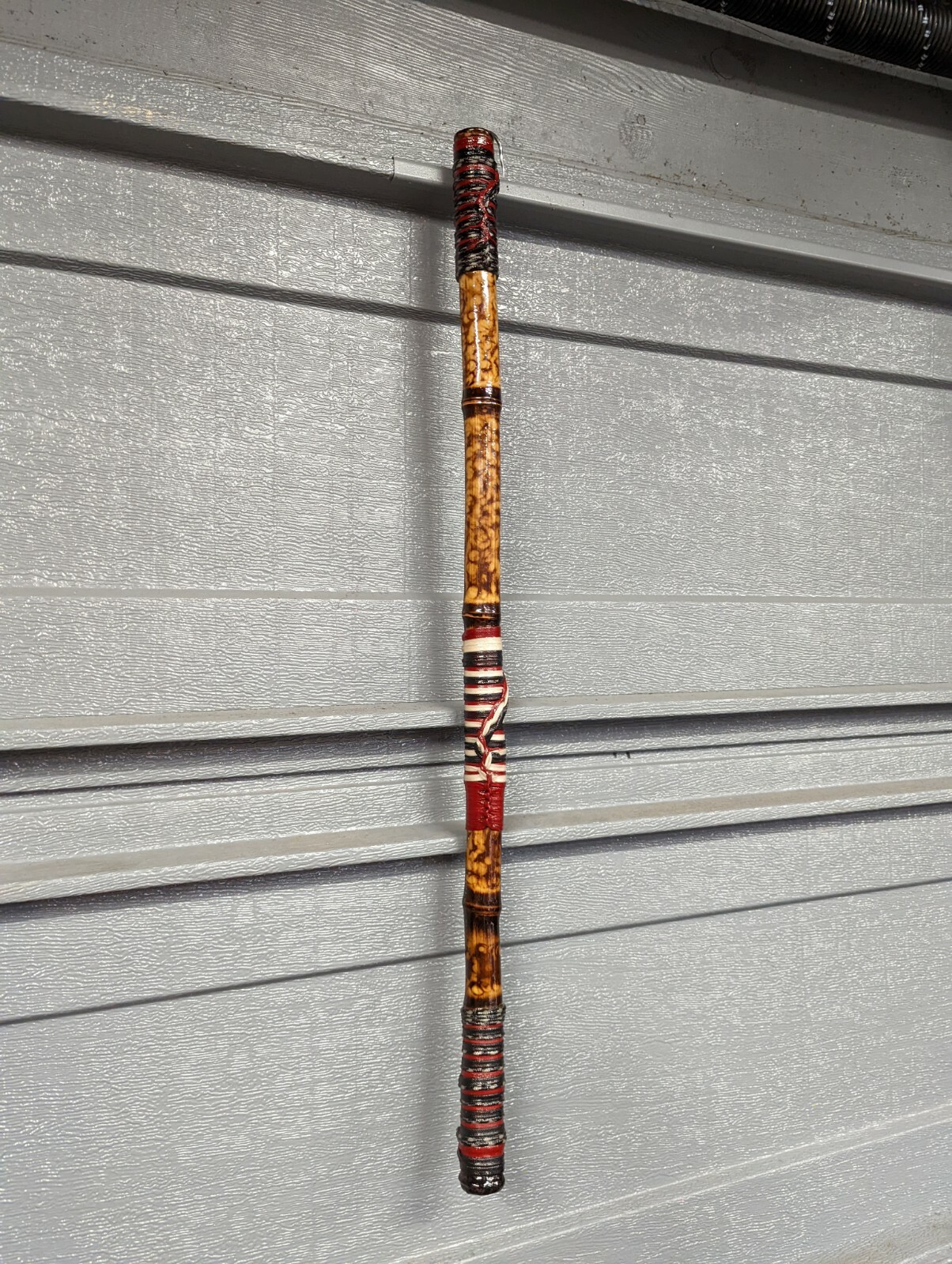 HANDMADE CALCUTTA BAMBOO FISHING GAFF, double barbless hook, Paracord