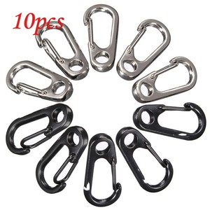 Mini Compass Hook Spring Snap Carabiner Key Chain Hook Outdoor Hiking Camping