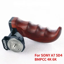 HONTOO Wooden Side Handle with ARRI Rosette Mout Fit For SONY A7 5D4 BMPCC 4K 6K