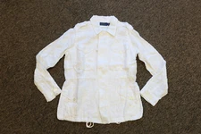 New Polo Ralph Lauren Women's Linen Eyelet Embroidered Jacket - MEDIUM - White