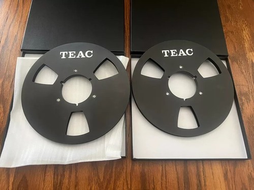 One Pair black TEAC 10.5-inch 1/4-inch TAPE REEL TO REEL TAPE Recorders - Picture 3 of 8