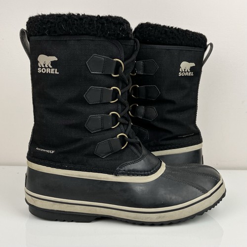 Sorel Men’s Size 10.0 1964 PAC Black Nylon Waterproof Winter Snow Boots - Picture 2 of 10