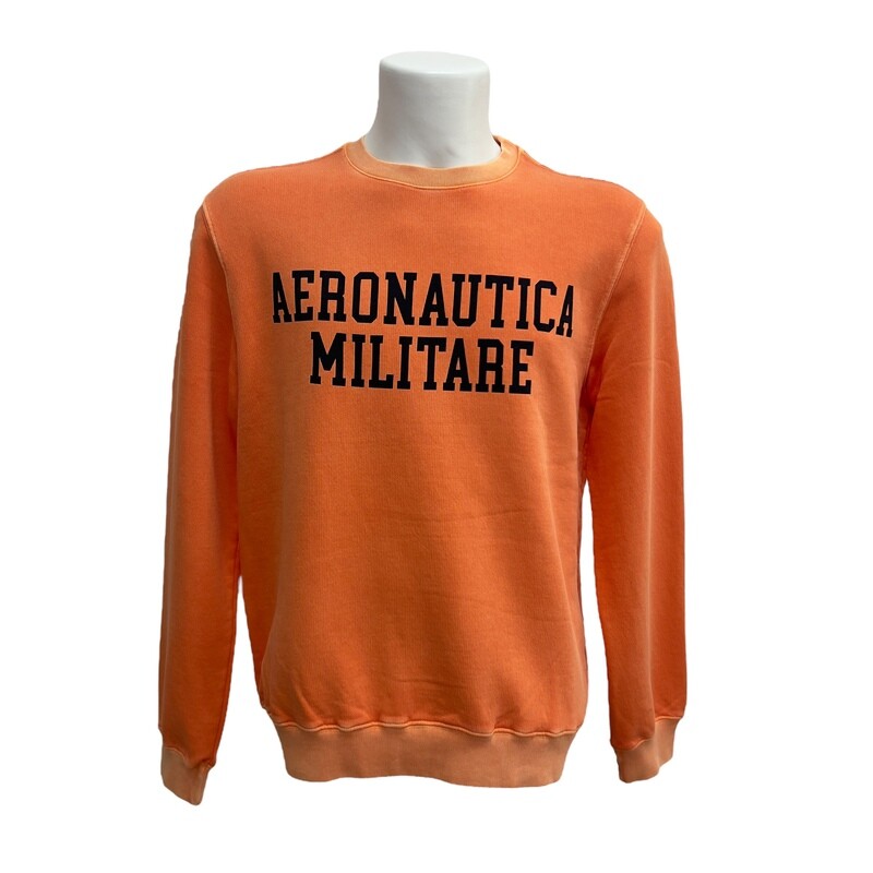 Военный самолет Felpa girocollo Uomo Aeronautica FE1898 Arancione Taglia L CE24