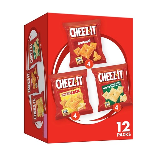 Cheez-It Cheese Crackers, Baked Snack Crackers, Variety , 12.1oz Box (12 Pack)