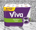 6 Double Rolls - Viva Signature Cloth Paper Towels - Fast Shipping