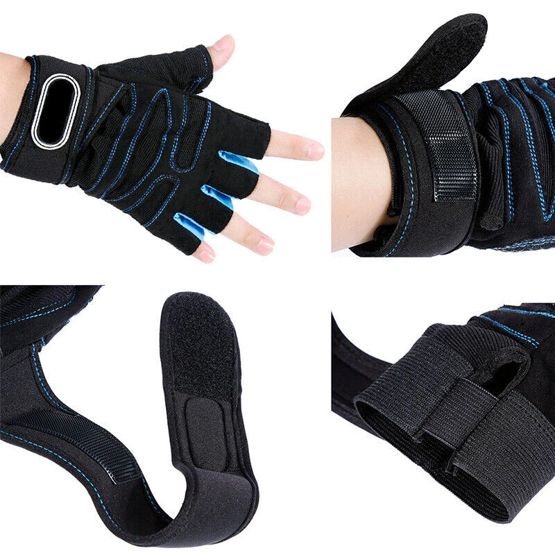 Fitness Gloves Weight Lifting Gym Workout Training Wrist Wrap Strap Men Women US - Imagem 2 de 4