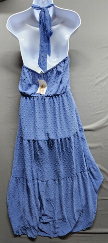 PRETTYGARDEN Women’s Casual Halter Neck Sleeveless Floral Long Maxi Dress Small - Picture 4 of 8