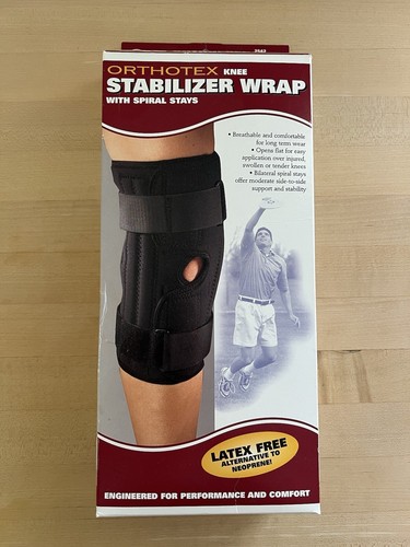 OTC orthopedic Orthotex Knee Stabilizer Wrap with Spiral Stays - Latex Free- Lg