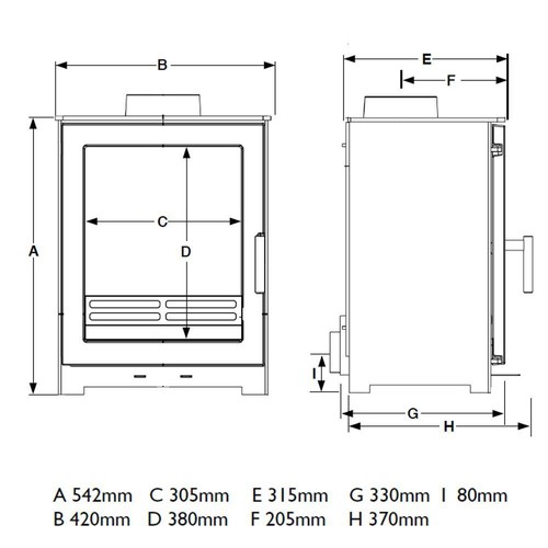 Portway Arundel Deluxe Stufa Multicombustibile Clean Burn Eco Stufa - Foto 3 di 4