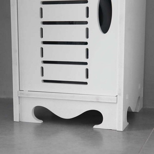 White Single Door PVC Bathroom Cabinet - Waterproof, Space - Saving - Picture 8 of 12