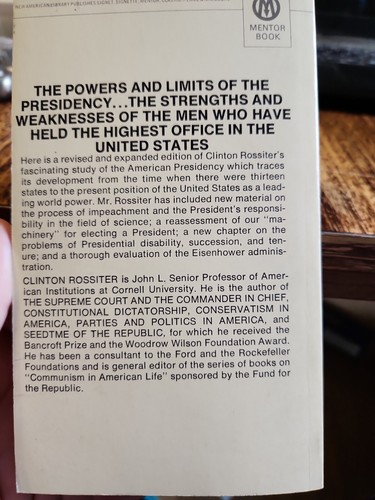 The American Presidency by Clinton Rossiter - Picture 2 of 2