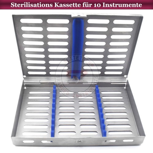 Sterilisations Kassette Für 10 Instrumente behälter Aufbewahrung Edelstahl - Picture 3 of 6