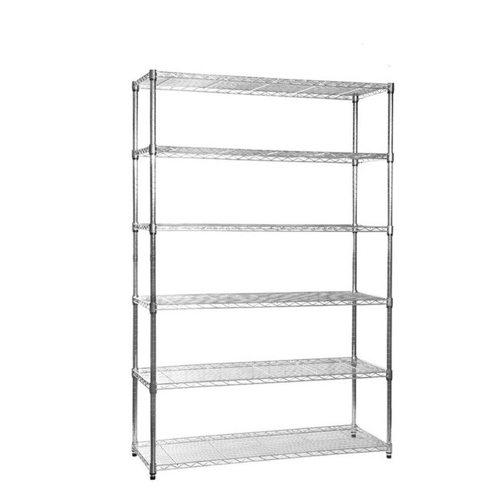 6 Tier Garage, Catering, Office Chrome Wire Shelving Unit - H1800 x W1200 x D450