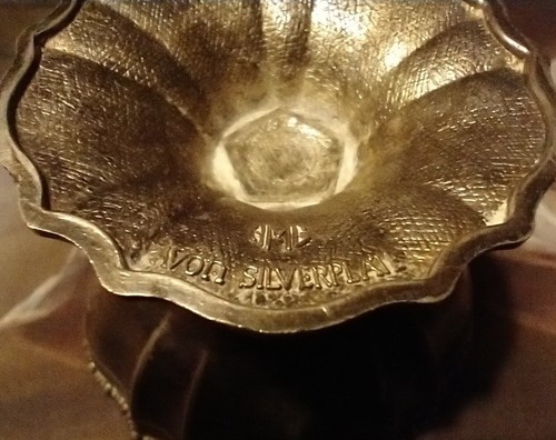 Vintage Avon Silver Plated Caviar/Candy Dish/Textured Rim & Base/Made In Italy - Picture 3 of 7
