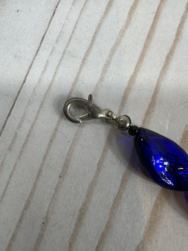 Vintage Blue Glass Murano Style Bracelet, 8 In Bracelet - Picture 9 of 14