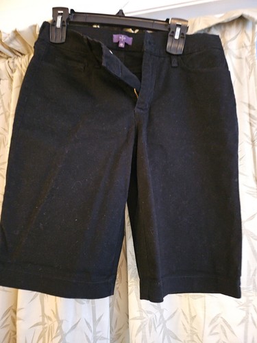 NYJD Black Bermuda Stretchy, Soft Black Pants, Size 4p