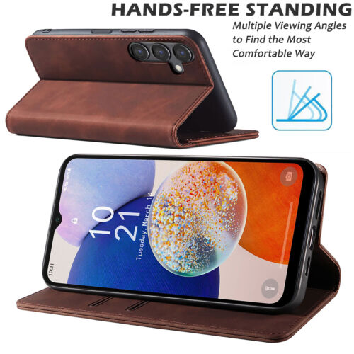 Custodia tascabile magnetica per Samsung Galaxy A15 5G portafoglio custodia telefono in pelle - Foto 3 di 27