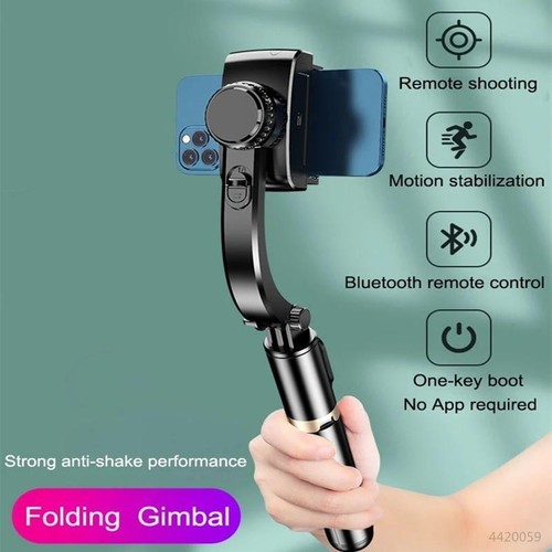 Roreta 2023 New Gimbal Stabilizer Selfie Stick Foldable Wireless Tripod with Blu - Picture 20 of 27