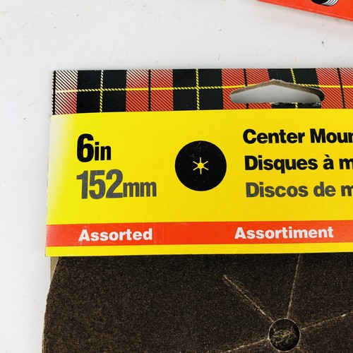 Lot of 3m 6” Center Mount Sanding Discs Sandpaper 50, 80, 120 Grit 3x 5-Packs - Picture 5 of 10