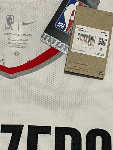 Camiseta Nike Damian Lillard Portland Trail Blazers Auténtica Blanca L/48 CW3289 - Imagen 6 de 6