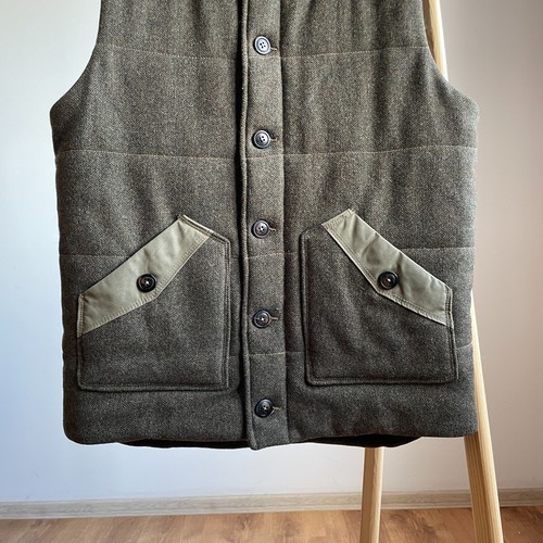 Jeremiah Wool Tweed Wax Padded Vest Size M - Picture 5 of 9