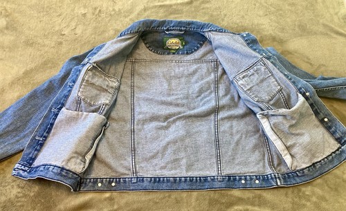 Cabela's Jean Jacket Women's Large Blue Denim Button Up Ladies Work Wear Heavy - Picture 3 of 19
