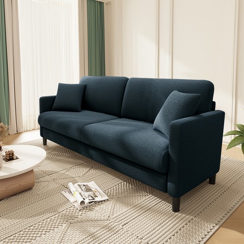 Sofa Couch Teddy Samt 2-Sitzer Sofa 128/148cm Wohnzimmer Schlafzimmer Settee DE - Bild 38 von 68