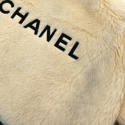 Chanel Long Sleeve Fur Jacket Coat White 94A #38 153659 | eBay