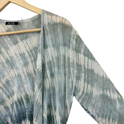 Nic + Zoe Large Cardigan Sweater Linen Blend Lightweight Open Front Womens - Picture 7 of 17