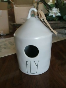 Rae-Dunn-2020-Release-FLY-Round-Gray-Ceramic-Birdhouse-New