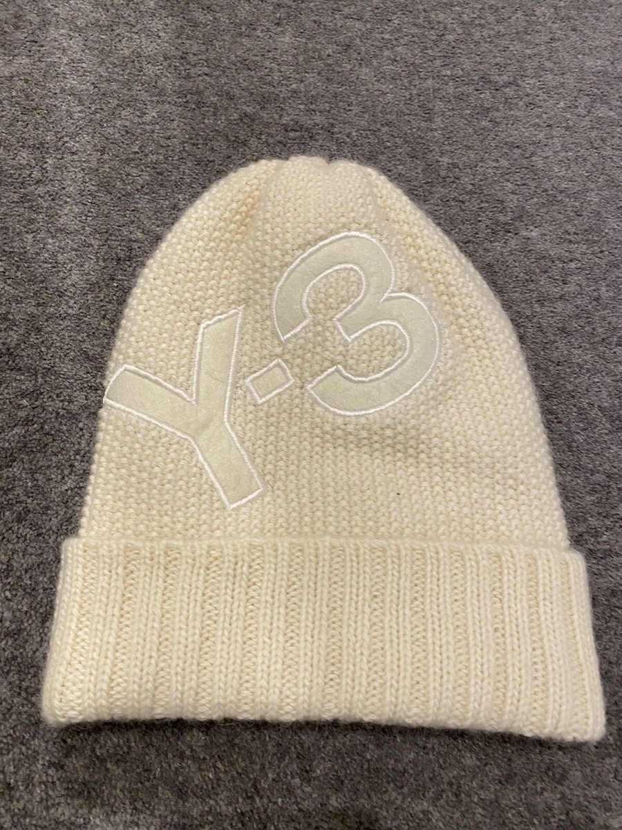 Adidas Y-3 Y3 mens beanie hat off white/ivory | eBay