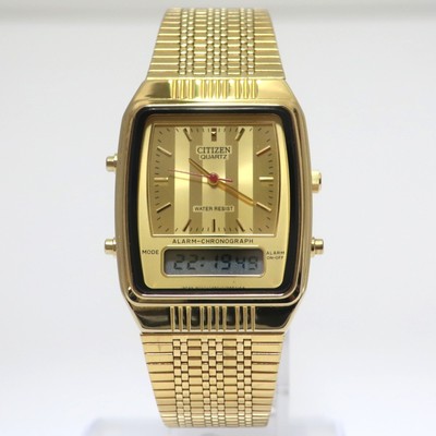 時計 Rare Citizen ana/digi watch C480 Vintage Citizen C480-S68202 Ana-Digi Alarm Chronograph Vintage Men's