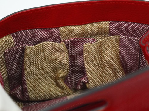 GUCCI Daily 370831 Bamboo Leather 2way Shoulder Top Handle Handbag Red Silver - Bild 8 von 10