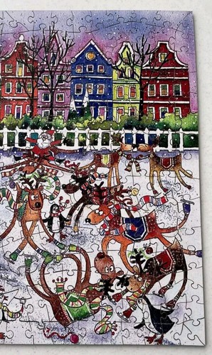 Wentworth Ice Rink Julia Rigby 250 Piece Jigsaw Puzzle Comic Christmas Rare 2 - Picture 8 of 20