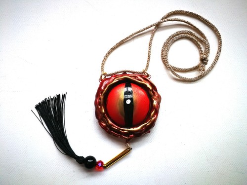 Satanic Talisman Pendant Amulet Necklace Krampus Eye Gothic Pagan Devil Baphomet - Picture 8 of 24