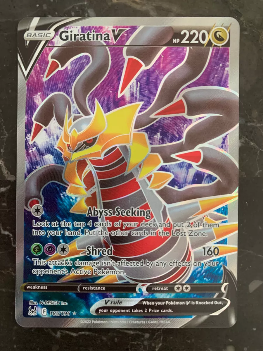 Pokemon Lost Origin - GIRATINA V FULL ART - 185/196 - NM/M!