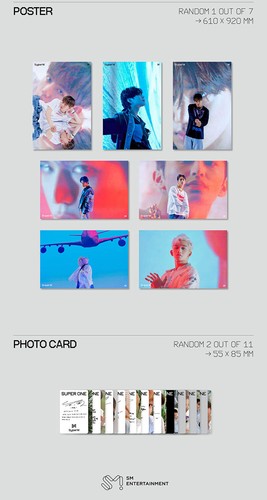 SUPERM SUPER ONE 1st Album SUPER CD+Photo Book+2Booklet+3 Card+6F.Poster SEALED - Bild 12 von 12