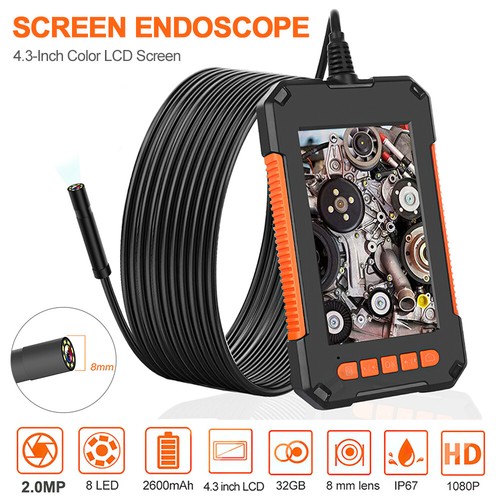 1080P HD Industrial Endoscope Borescope LCD 4.3inch 8mm Inspection Snake Camera - Picture 7 of 17