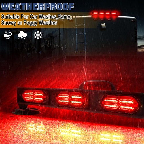 Wireless LED Light Bar Tow Stick Flashing Emergency Warning Magnetic Base 7 Pins - Picture 7 of 10
