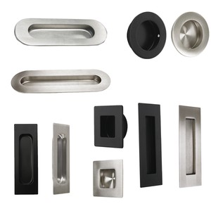 Flush Recessed Finger Pulls Cabinet Door Handles Rectangular