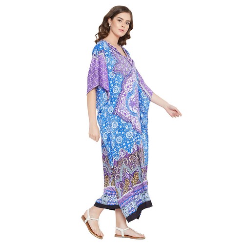 Womens Plus Size Kaftan Long Maxi Dress Beach Kimono Gown Caftan Christmas Gift - Picture 34 of 604