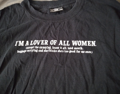 Vintage - Lover Of Women - T-Shirt Mens XXL Black Funny Humor Saying Tee - Bild 1 von 2