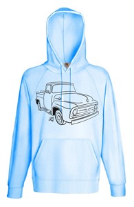 Truck F 100 Leif American Kapuzenpulli felpa con Shortbed Muscle Steil cappuccio Ford 71c1wqvO
